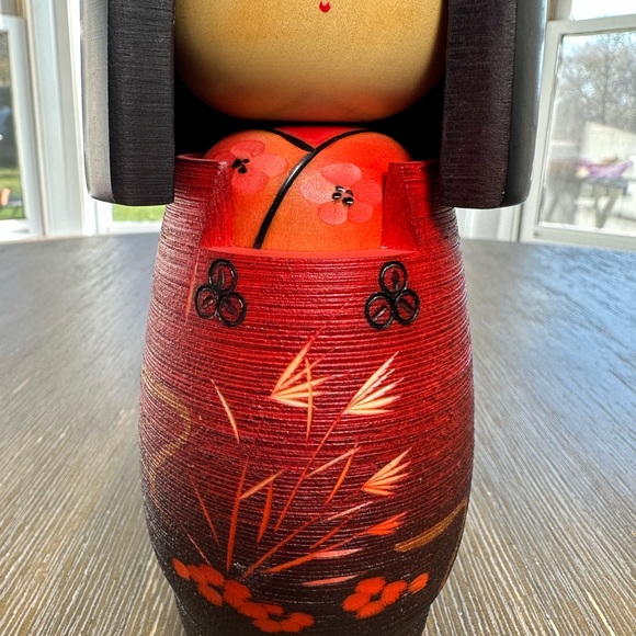 Vintage 7.5" Wooden “Michiyuki” Japanese Kokeshi Doll by Masai/Shoei Fujikawa - Picture 4 of 11